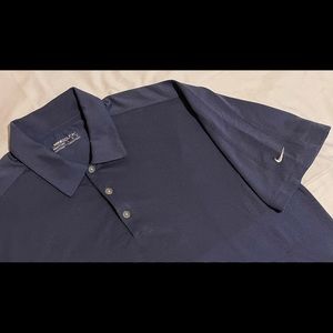 NIKE Golf FIT DRY Blue Polo Casual Shirt
